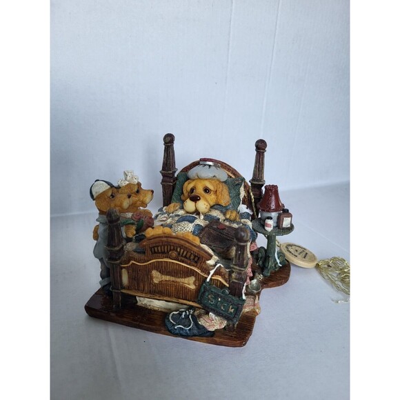 1996 Barkley Crossing My Achy Breaky Barkley Figurine Character Sick Dog In Bed - Picture 2 of 9